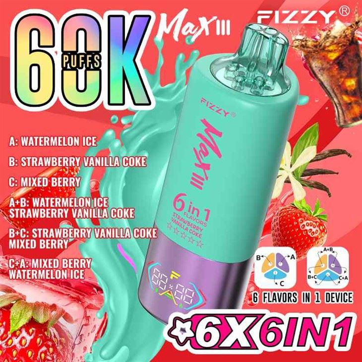 Fizzy MAX III 60K 6 in 1 Flavor Fizzy MAX III 60K 6 in 1 Flavor