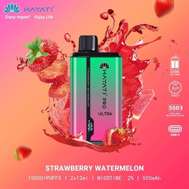 Hayati_Pro_Ultra_15000_Puffs_Disposable_Vape_Strawberry_Watermelon_Flavour_Hayati Pro Ultra 15000