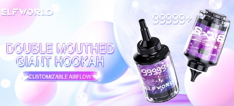ELFWORLD DOUBLE MOUTHED GIANT HOOKAH 99999