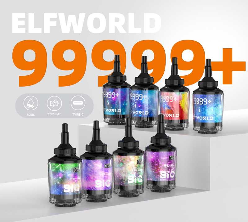 ELFWORLD DOUBLE MOUTHED GIANT HOOKAH 99999 Puffs