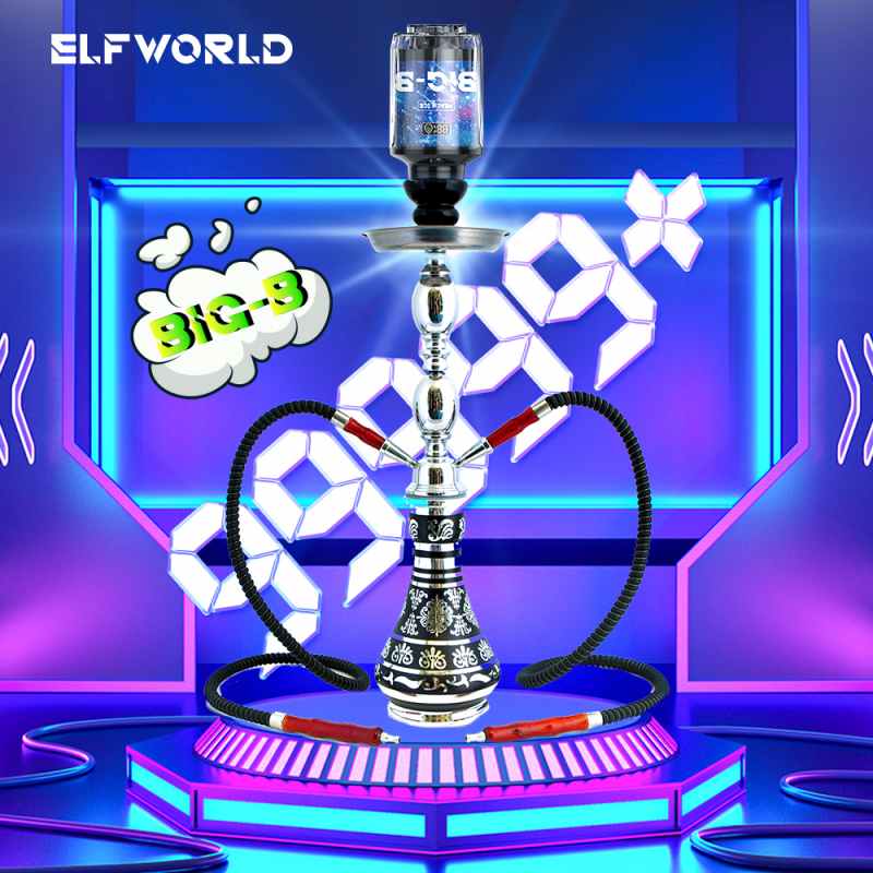 ELFWORLD DOUBLE MOUTHED GIANT HOOKAH 99999 Puffs 16