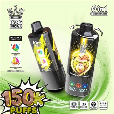 BANG LEGEND 150K Puffs 6-in-1: تعریف مجدد ظرفیت، طعم و استانداردهای عملکرد بر...
