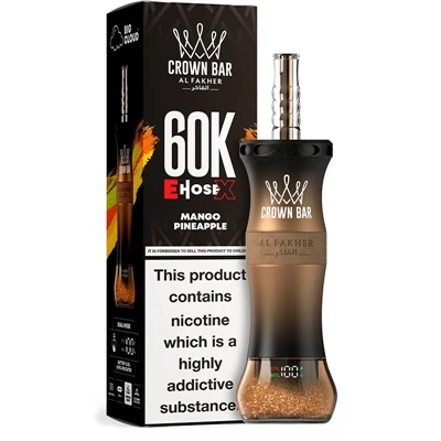 AL Fakher Crown Bar EHOSE X 60K: بهترین انتخاب برای سیگارهای- یکبار مصرف E- ب...