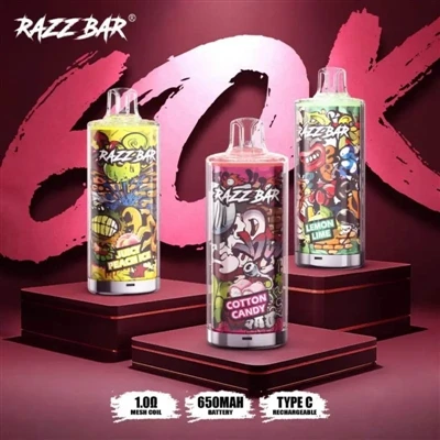 Razz Bar 60000: آغاز عصر جدید سیگارهای- یکبار مصرف E- با ظرفیت بالا.