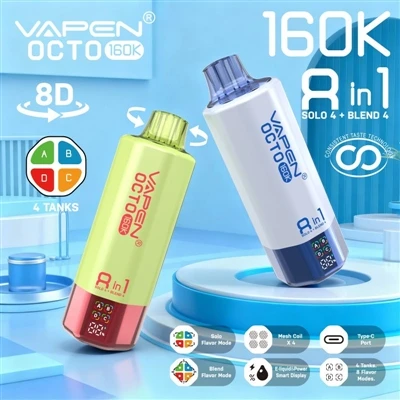 طعم‌های چندگانه، بدون مصالحه: چگونه Vapen Octo 160K 8in1 تجربه سیگار یکبار مص...