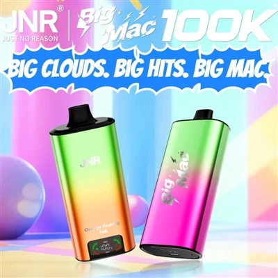 JNR Big Mac 100K – بازتعریف استاندارد دوام برای سیگارهای یکبار مصرف پر-پفک-