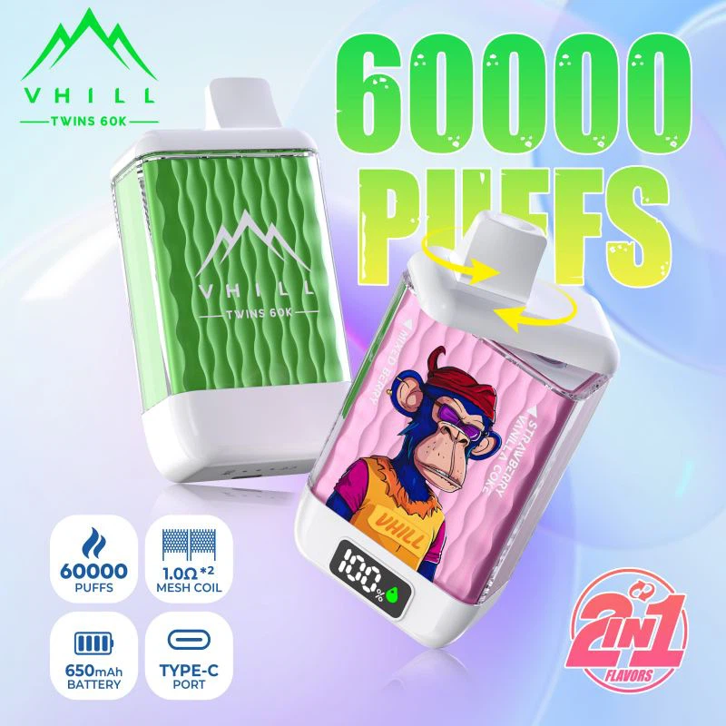 سیگار الکترونیکی یکبار مصرف 60000 Vhill Twins 60000: تحلیلی جامع از نوآوری سا...