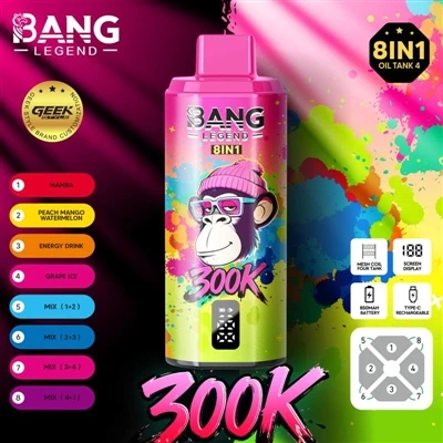 Bang Legend 300K – فشار دادن مرزهای دوام برای سیگارهای الکترونیکی{1} یکبار مصرف