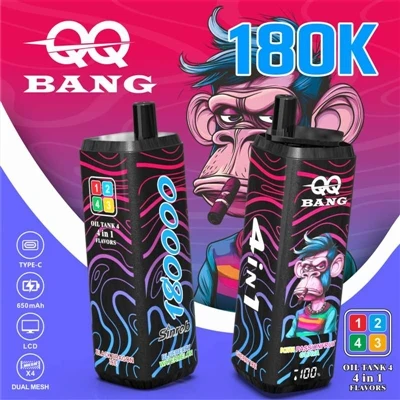 QQ BANG 180K – ترندست جدید در سیگارهای الکترونیکی یکبار مصرف چند{1}}طعمی