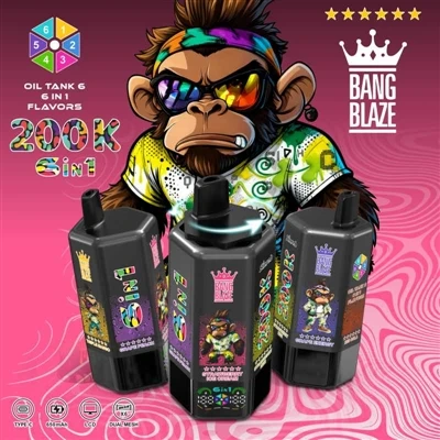 BANG BLAZE 200K 6in1: یک چوب در دست، شش طعم برای انتخاب، دود کنید تا زمانی که...