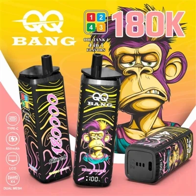 QQ BANG 180K 4in1: بهترین تجربه Vape با چهار طعم در یک حرکت