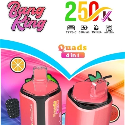 BANG KING Quads 250000 4IN1: انقلابی عالی-در ویپ یکبار مصرف