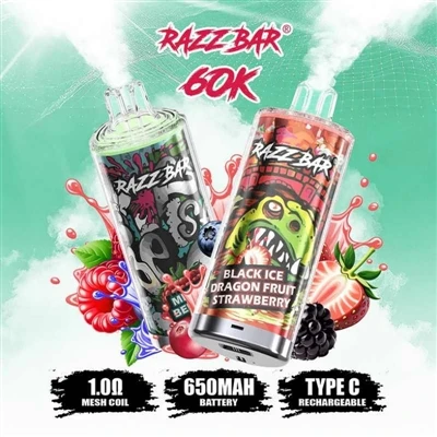 Razz Bar 65000+ Puffs: یک سیگار الکترونیکی- که تجربه 