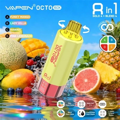 Vapen Octo 160K Puffs 8-in-1: وقتی چندین طعم دیگر یک حقه نیستند، بلکه یک تجرب...