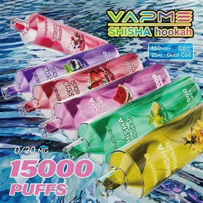 Vapme Shisha Hookah 15000: ترکیبی از تجربه قلیان سبک و ویپ یکبار مصرف قابل شارژ