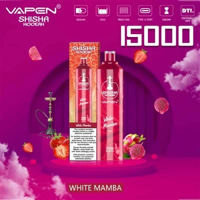 VAPEN SHISHA HOOKAH 15000: سیگاری-با ظرفیت بالا-که تجربه قلیان را در جیب شما ...