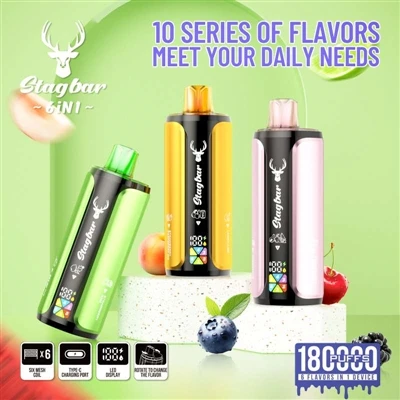 Stag Bar 6in1 180K: وقتی سیگارهای یکبار مصرف E- شروع به «بازیگوشی» می کنند