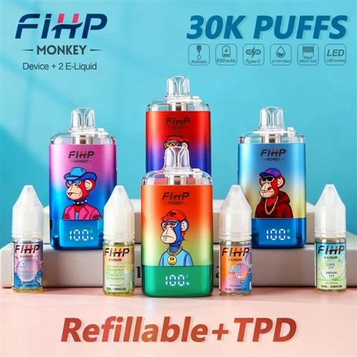 ویپ قابل شارژ مجدد FIHP MONKEY 30K: انتخابی جدید برای متعادل کردن طول عمر بات...