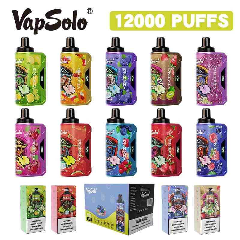 Wholesale-Vapsolo-Viking-12000-Puff-Germany-Warehouse-20mg-Nicotine-Dispossable-Electeonic-Cicare-EUVapSolo VIKING 12000