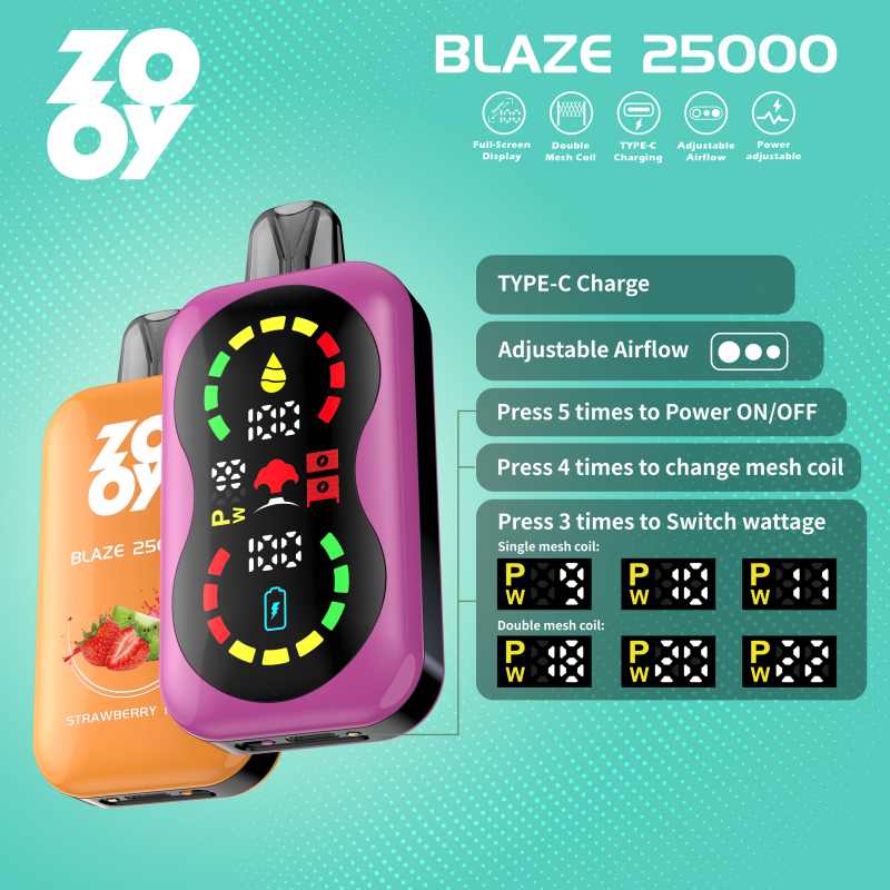 ZOOY VAPE BLAZE 25000puff ZOOY VAPE BLAZE 25000puff